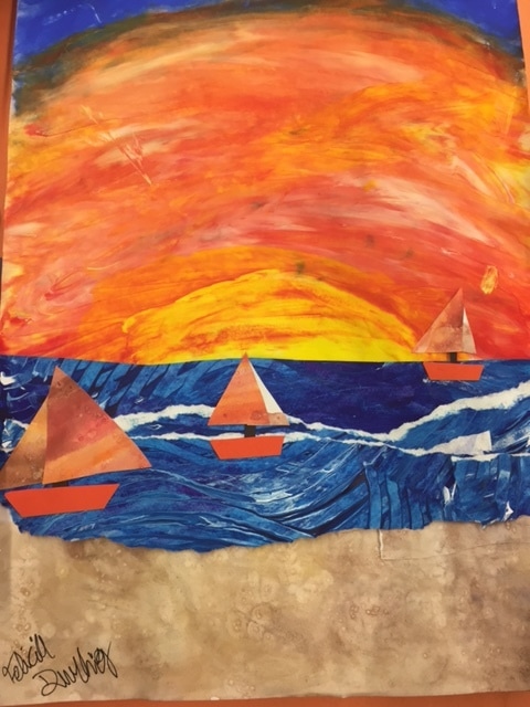 Beach Collage: Foreground, middle ground, background, and color schemes -  Mrs. Latsch's Middle School Art